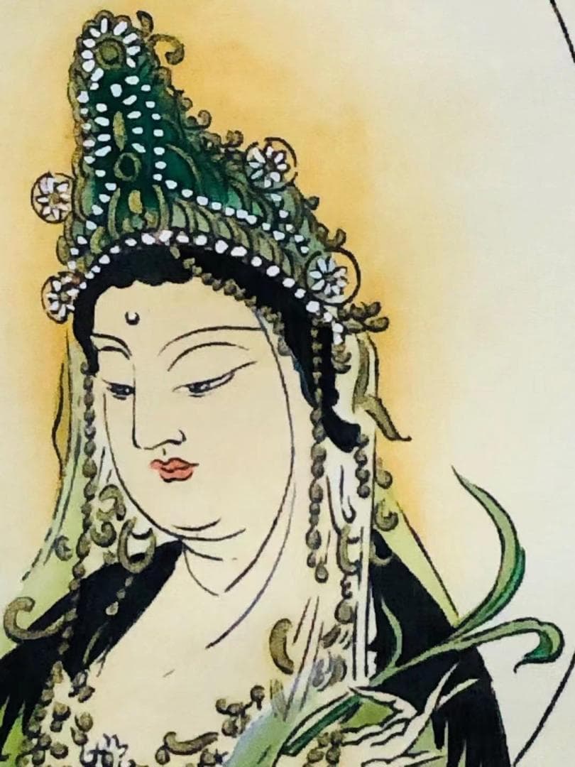 掛軸『西国三十三箇所霊場御朱印』仏画 絹本 紙箱付 掛け軸 R10181