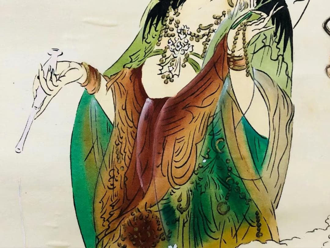 掛軸『西国三十三箇所霊場御朱印』仏画 絹本 紙箱付 掛け軸 R10181
