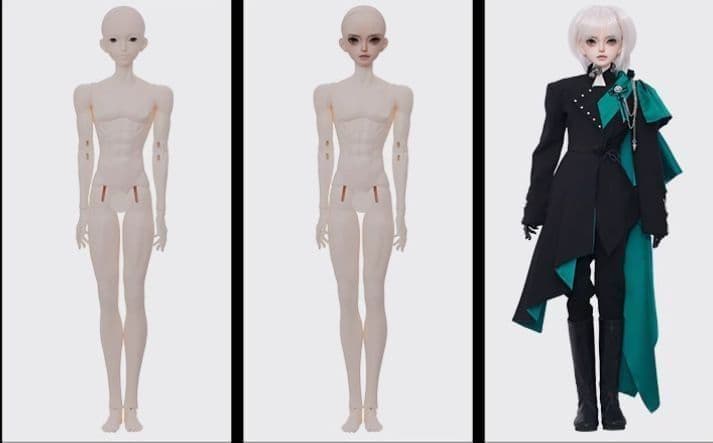 AX123 BJD 1/4 ドール本体 Sander 球体関節人形 ハンドメイド