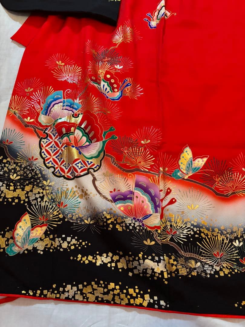 七五三用 赤色 着物 セット