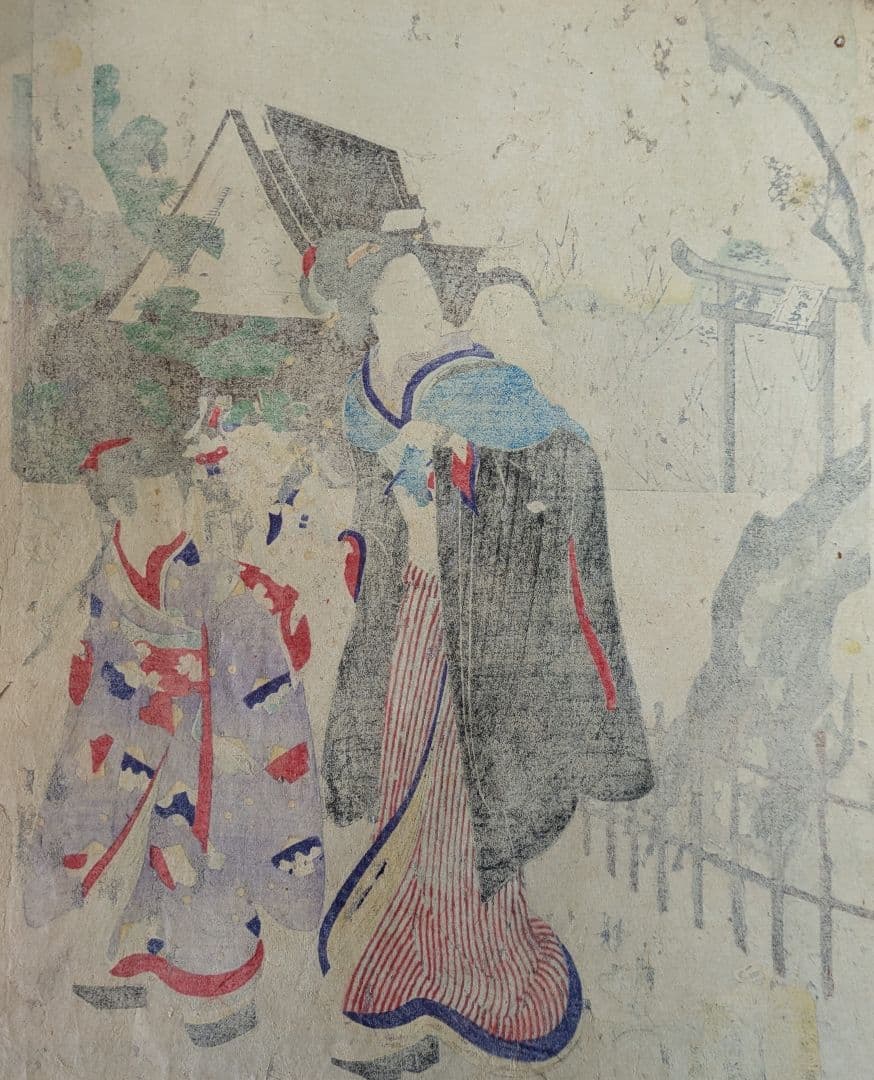 版画-江戸時代-浮世絵-木版画-浮世絵-アート-周延の見立図