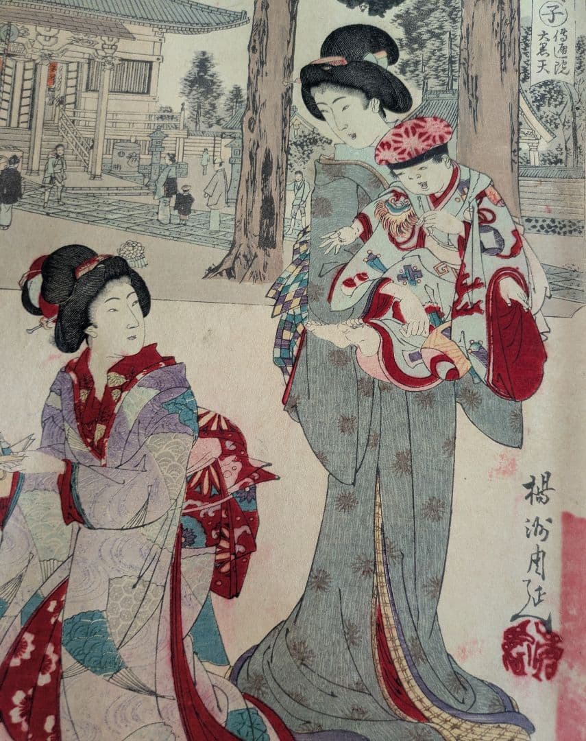 版画-江戸時代-浮世絵-木版画-浮世絵-アート-周延の見立図