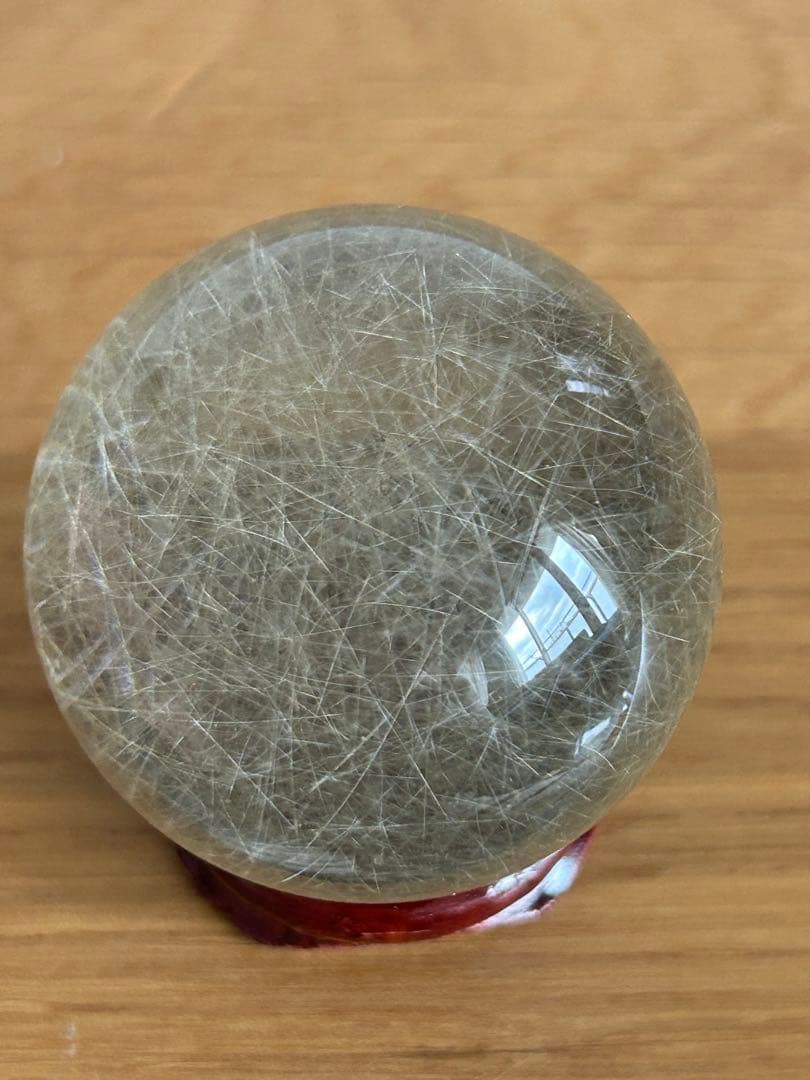 スモーキー　ルチルクォーツ　水晶　スフィア　39.9㎜