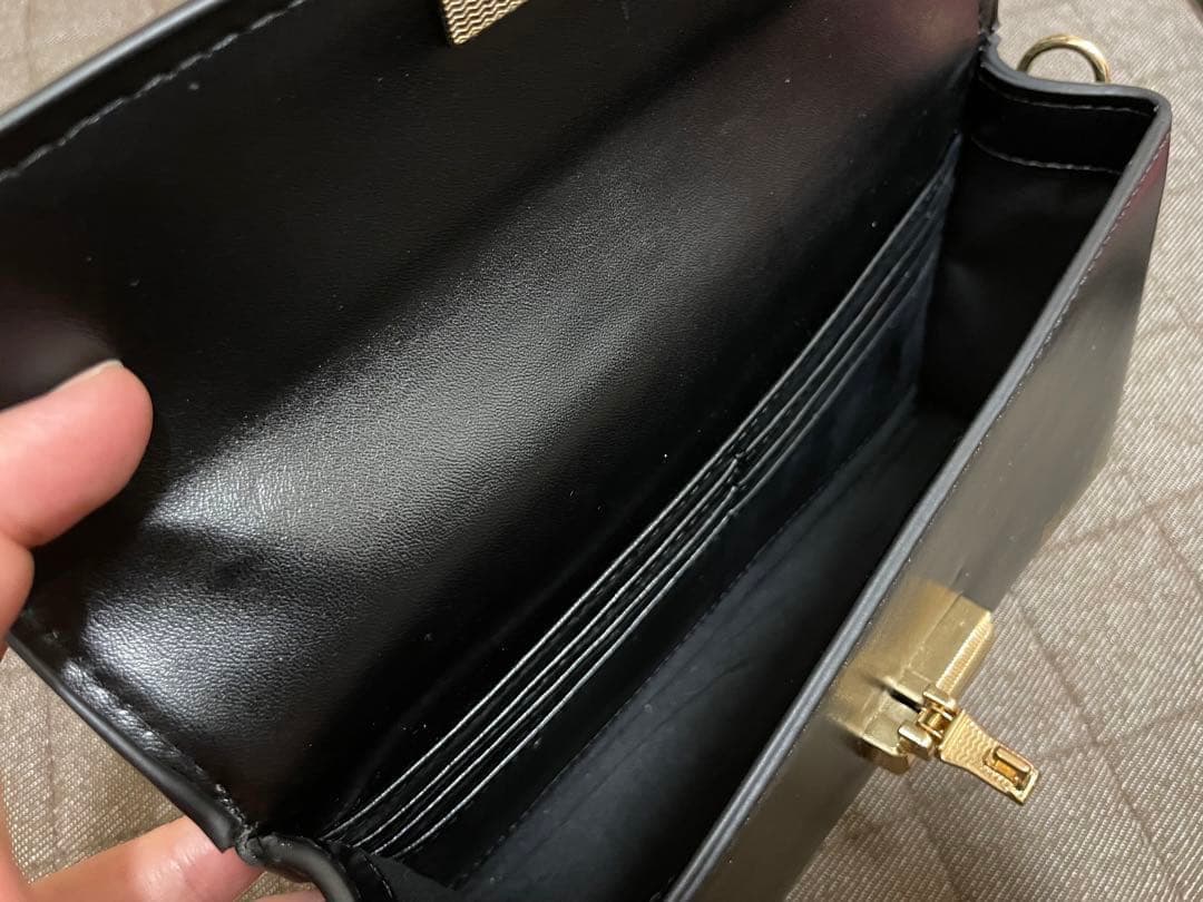 キヨ猫 ショルダーバッグ キヨ TOP4 グッズ ブラック 黒 ゴールド金具