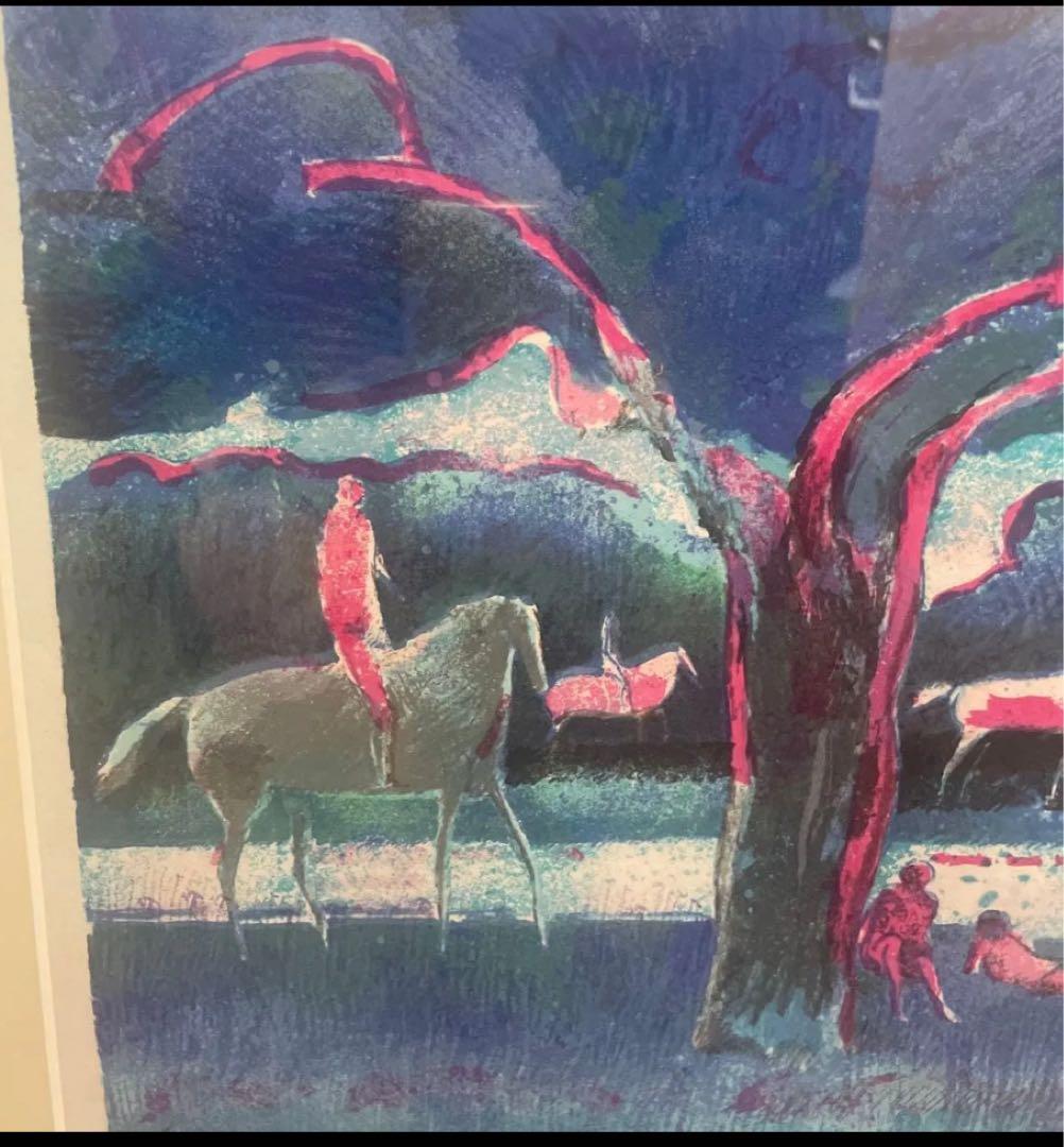 ポール・ギアマン、「休息」、額装画、状態良好、送料無料