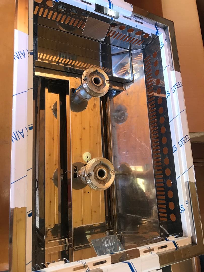 新ステンレス鉄台グリルパン プロパン焼肉台　肉、野菜 2つの調整　韓国の本格焼肉