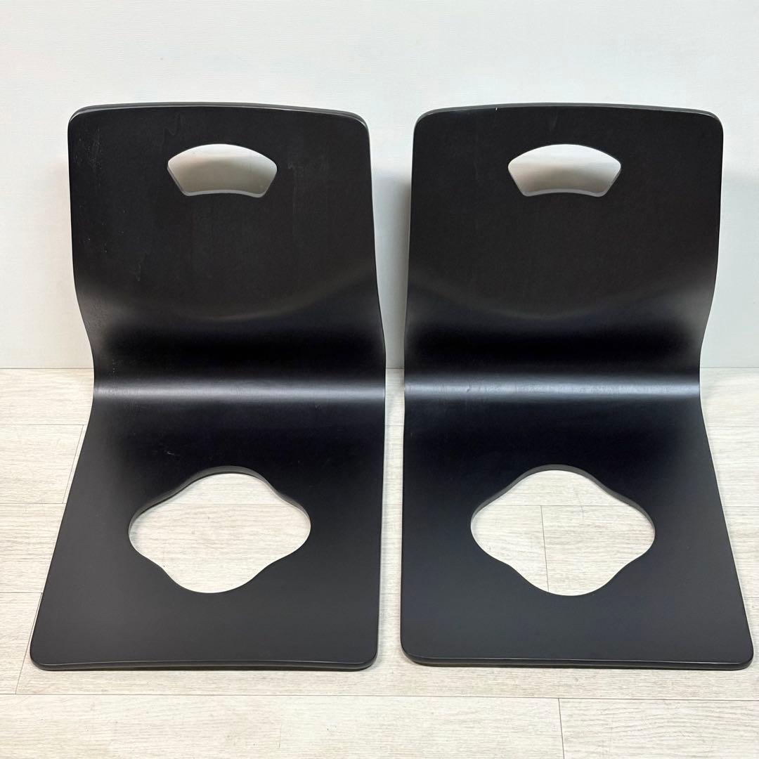 【6脚セット】不ニ貿易　木製 座椅子 曲がり木 曲木　ブラック　黒