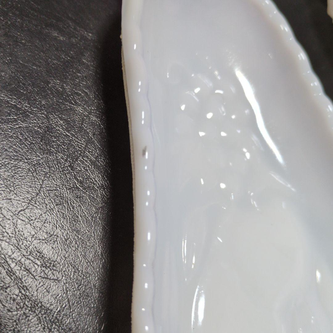 ビンテージ　ミルクグラス 洋梨型　プレイト　４個