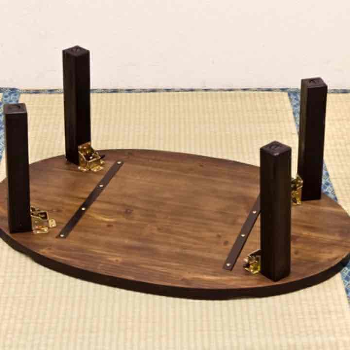 焼き杉調ちゃぶ台　オーバル  定価37000円