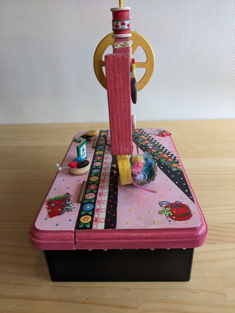 ハンドメイド　ミシン型ボックス
