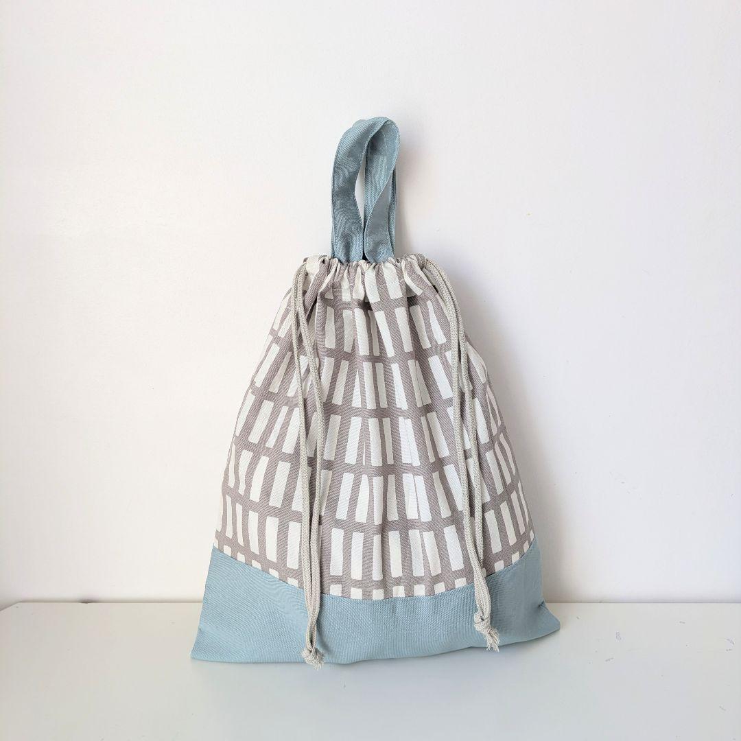 裏地キルティング大きめレッスンバッグ、上履き袋、体操着袋、大きめお弁当袋2点