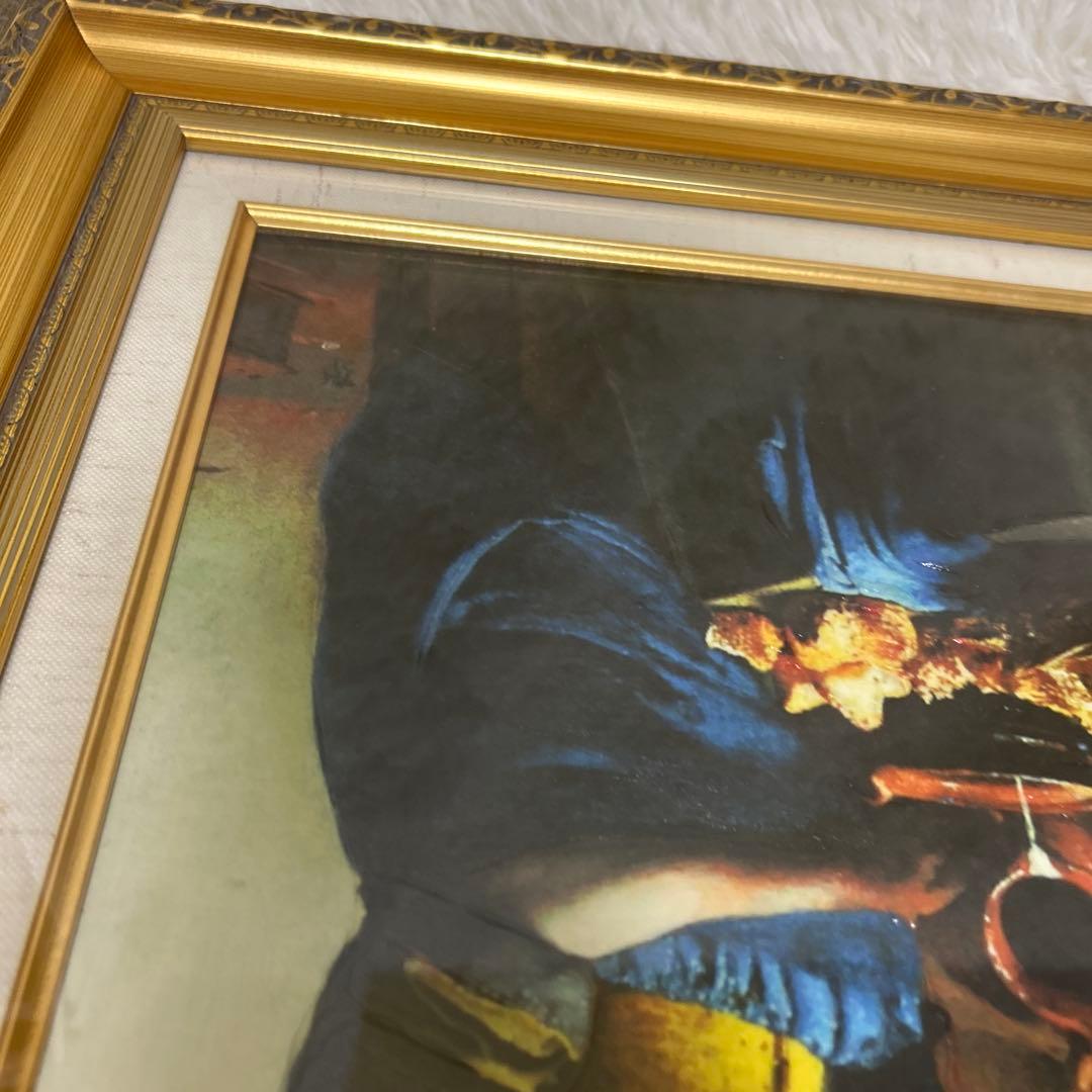 フェルメール　「牛乳を注ぐ女」 立体複製画　額縁付き