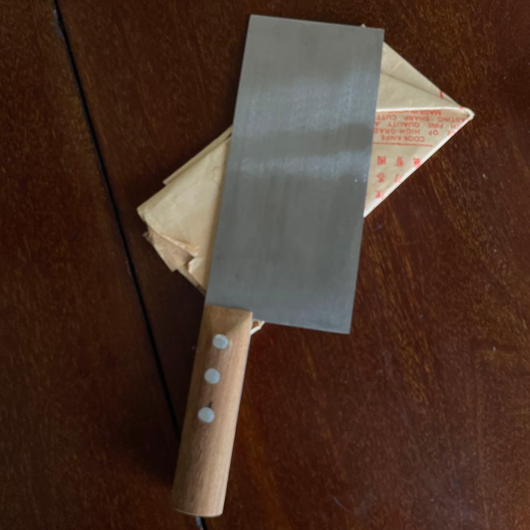 最終値下】一回使用 プロ仕様拍皮包丁 陳枝記 点心包丁 ディムサムナイフ 拍皮刀