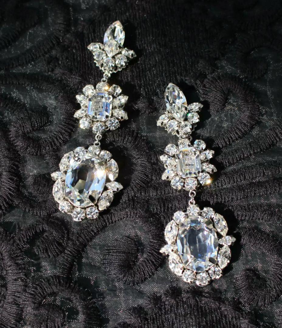 キラキラ ヴィンテージスワロフスキー ゴージャス ブライダルアクセサリー