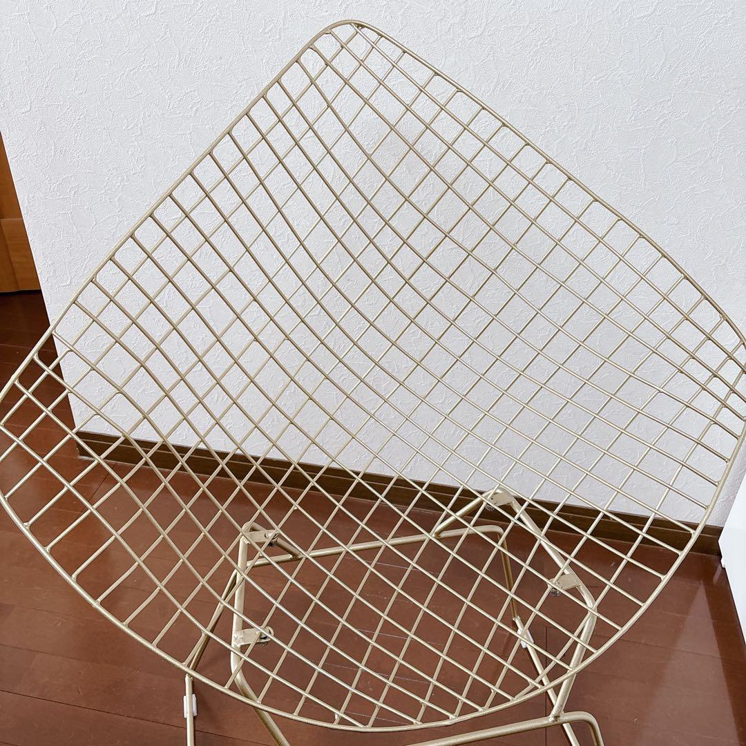【美品】ダイヤモンドチェア ゴールド ワイヤーチェア リプロダクト 匿名配送