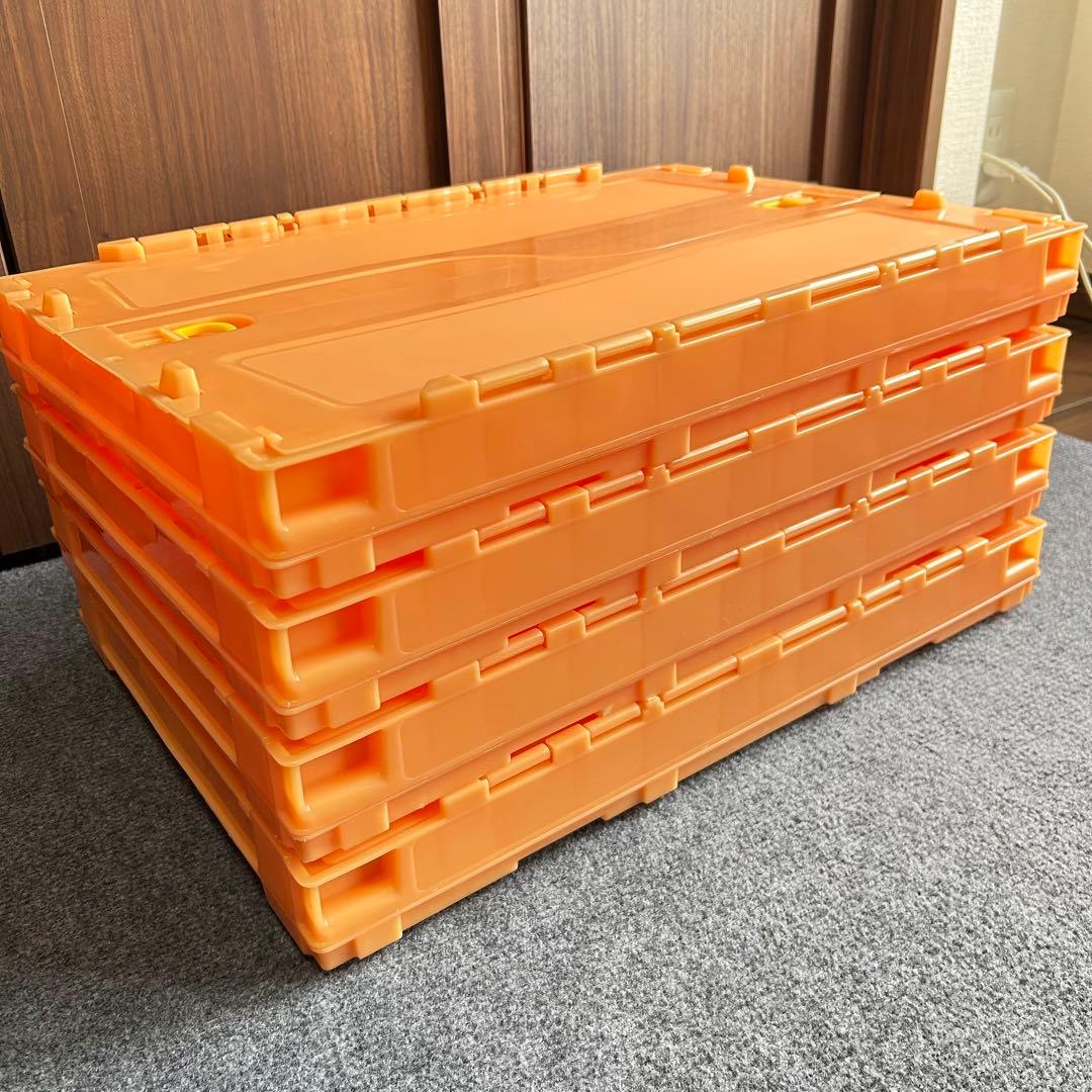 【8個セット①】コンテナ トラスコ中山 スケルコンオリコン 50L オレンジ