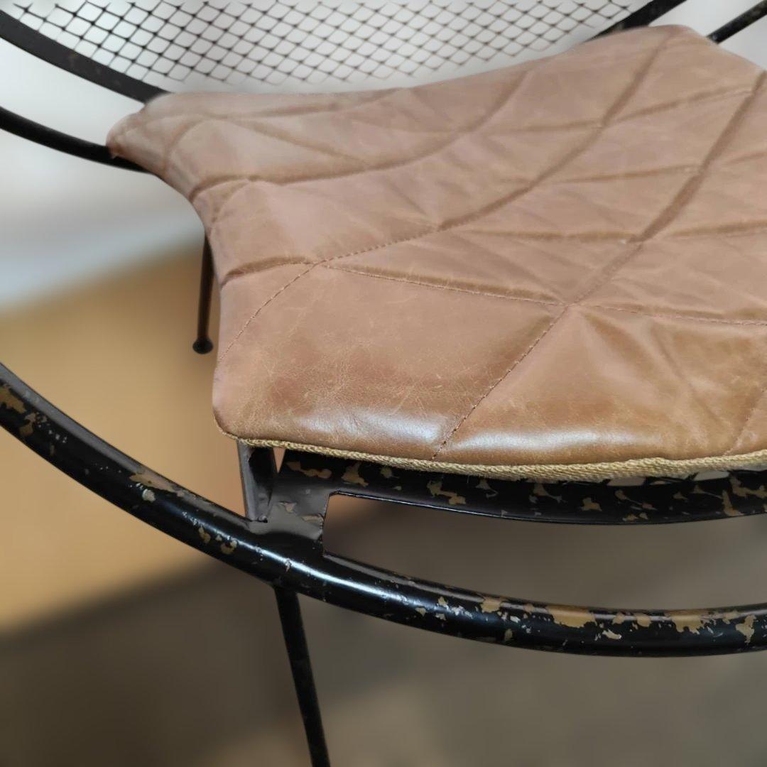 ノットアンティークス　クラッシュゲート アイアン ラウンジチェア ダメージ加工