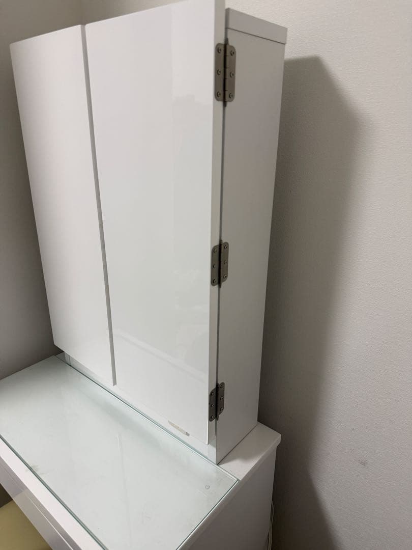 三面鏡ドレッサー　ニトリ　ホワイト　鏡