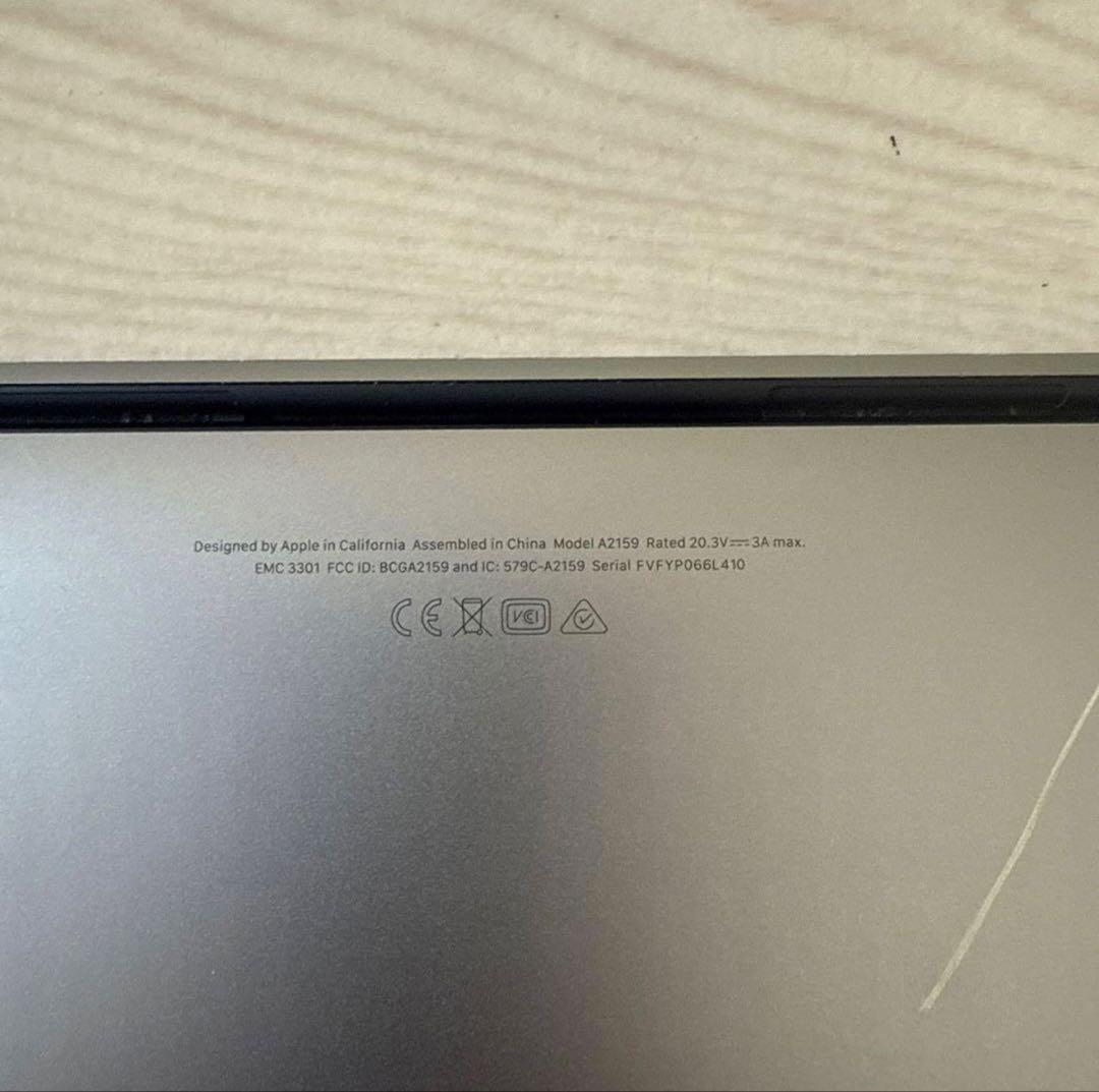 MacBook Pro 1.4GHz i5 8GB A2159 ジャンク