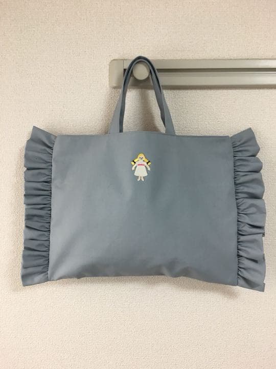 ハンドメイド  ♡ フリルバッグ レッスンバッグ 2点セット