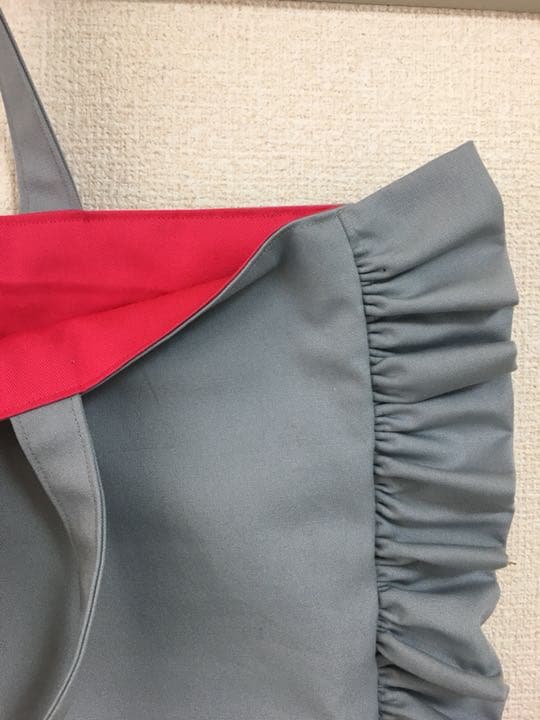 ハンドメイド  ♡ フリルバッグ レッスンバッグ 2点セット