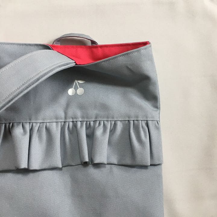 ハンドメイド  ♡ フリルバッグ レッスンバッグ 2点セット