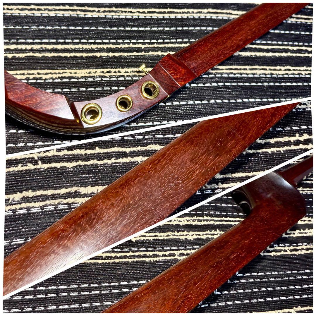 【虎簾杢・極】最高峰 津軽三味線 金細 子持綾杉胴 極上美品 太棹