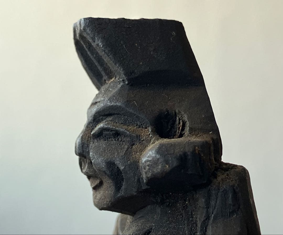 【珍造形な 恵比寿 大黒天 木彫 約8㎝ 江戸後期〜明治頃】民間信仰郷土玩具民藝