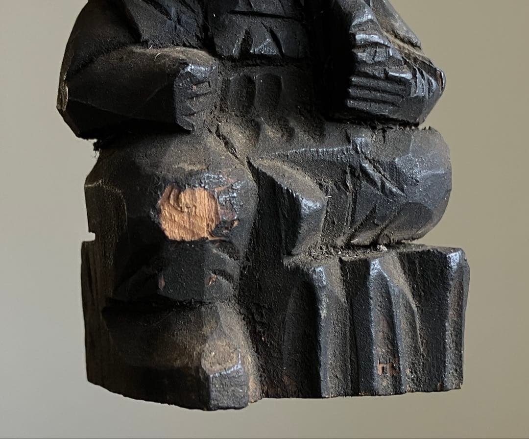 【珍造形な 恵比寿 大黒天 木彫 約8㎝ 江戸後期〜明治頃】民間信仰郷土玩具民藝