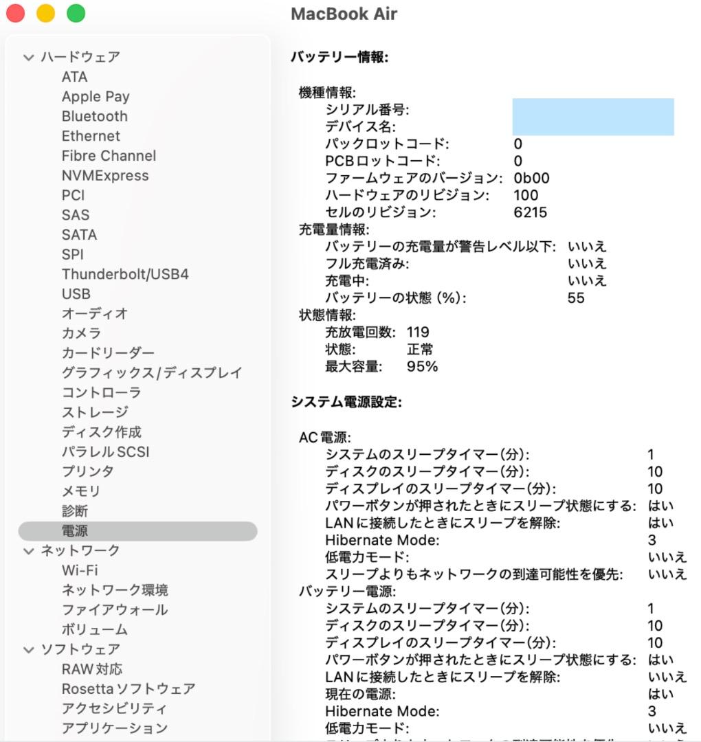 MacBook Air M3 13インチ ミッドナイト512GBメモリ16GB