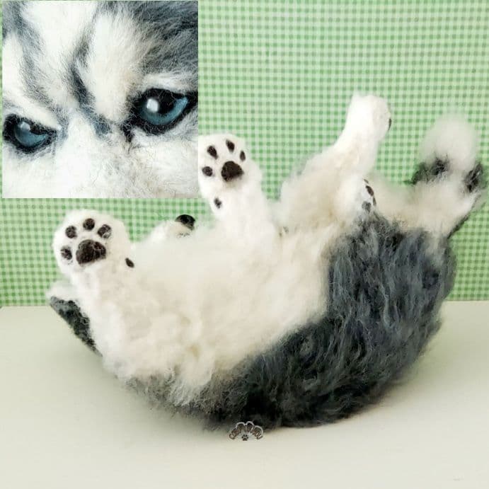 ☆シベリアンハスキー犬☆羊毛フェルト