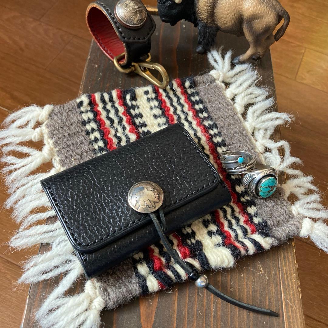 レザークラフト ハンドメイド　紐閉じウォレット　イタリアヌメ革　アリゾナ仕様