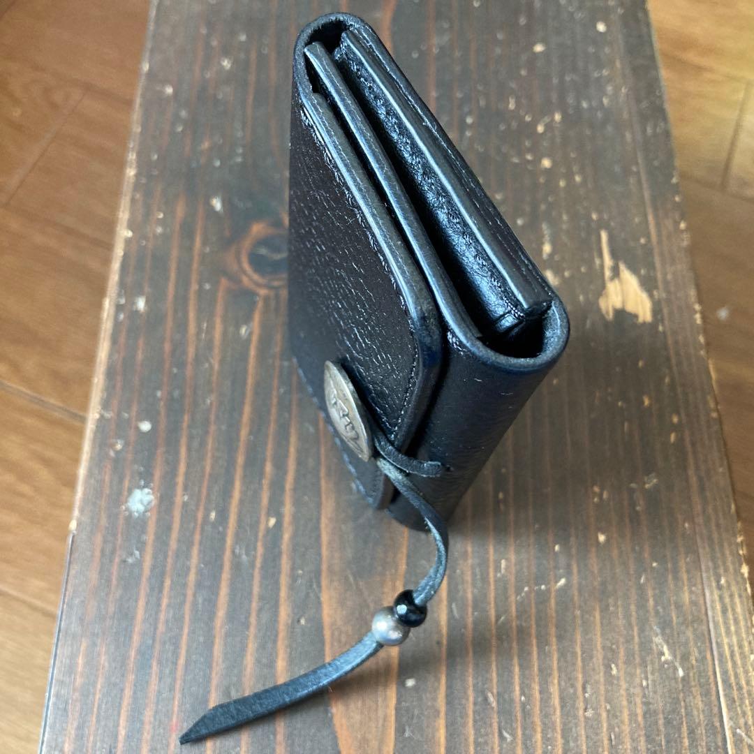 レザークラフト ハンドメイド　紐閉じウォレット　イタリアヌメ革　アリゾナ仕様