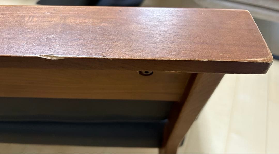 ニトリ　カウチソファ　黒　合皮　ブラック