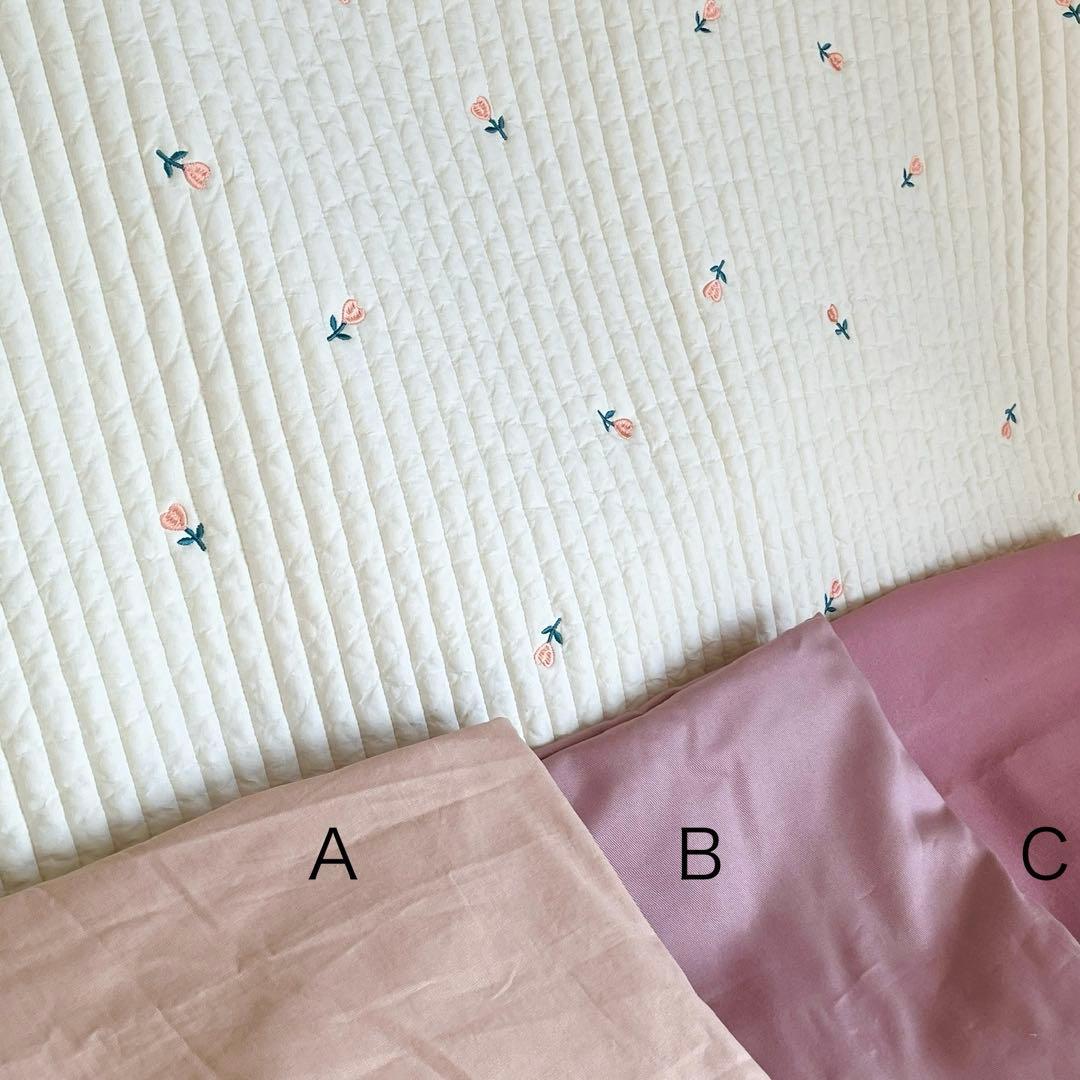 ヌビ　フリルレッスンバック　バッグ　ピンク　花　イブル　韓国　キルティング