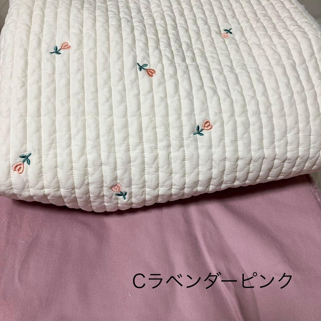 ヌビ　フリルレッスンバック　バッグ　ピンク　花　イブル　韓国　キルティング