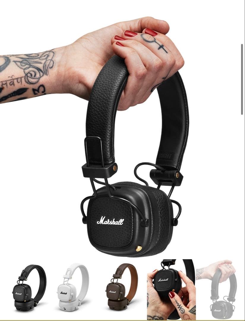 Marshall ワイヤレスヘッドフォン マーシャル　ヘッドホン