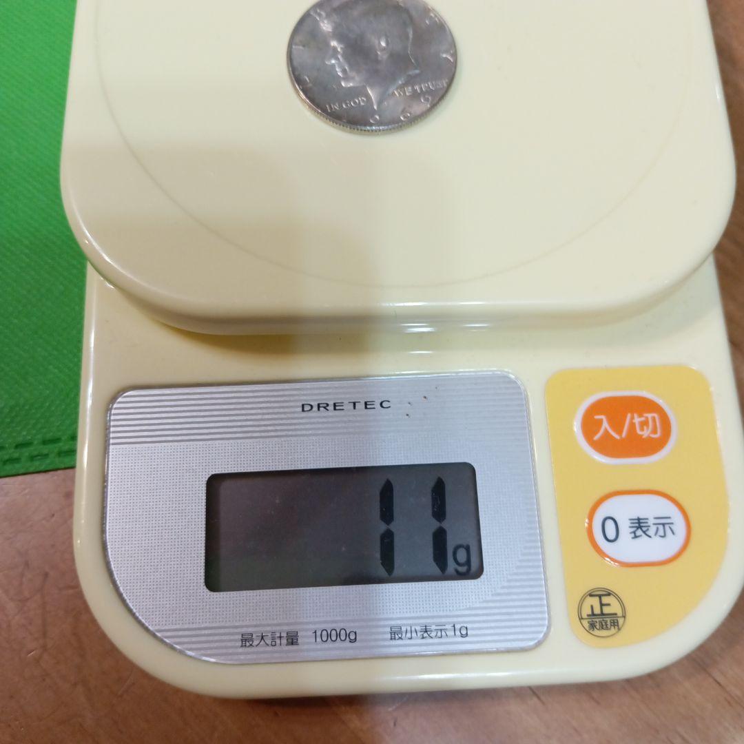銀貨　ケネディハーフドル　COIN　キーホルダー付　1962