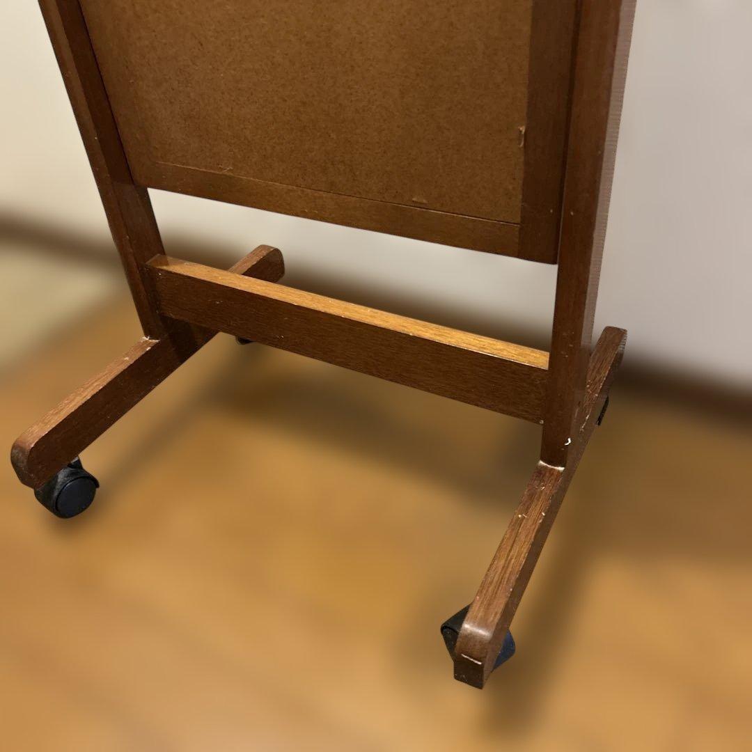 木製スタンドミラー キャスター付き