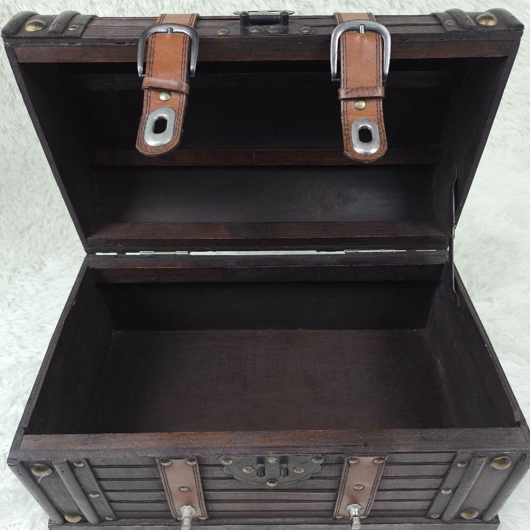 ✨希少✨ ビーカンパニー 木製宝箱 木箱 アンティーク レトロ 茶色