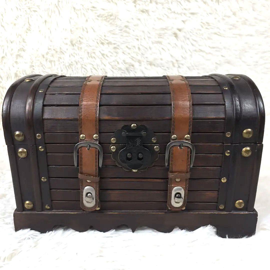 ✨希少✨ ビーカンパニー 木製宝箱 木箱 アンティーク レトロ 茶色