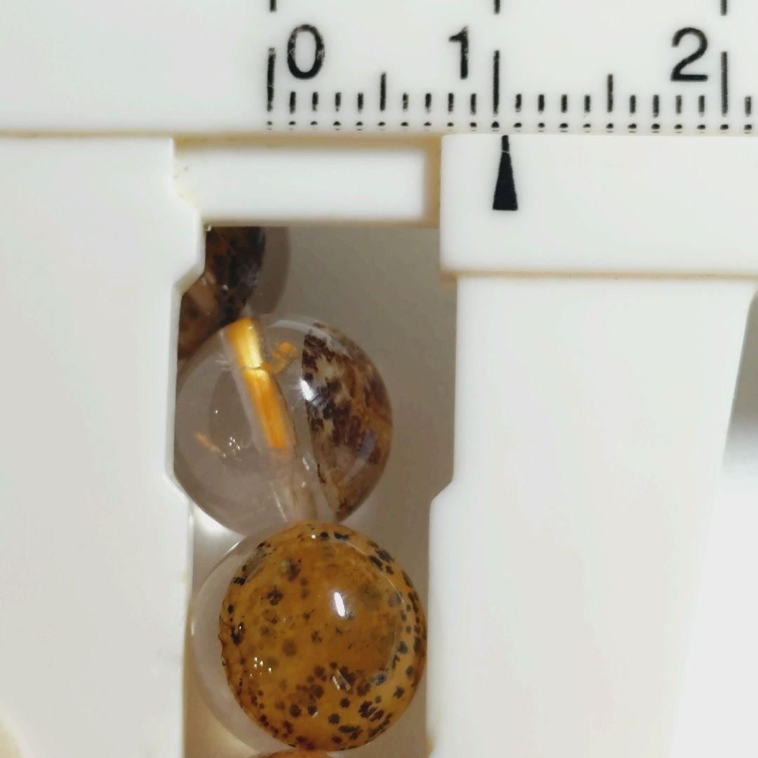 ★膜状デンドリティッククォーツ 10.5ミリ珠ブレスレットA(珍品！)