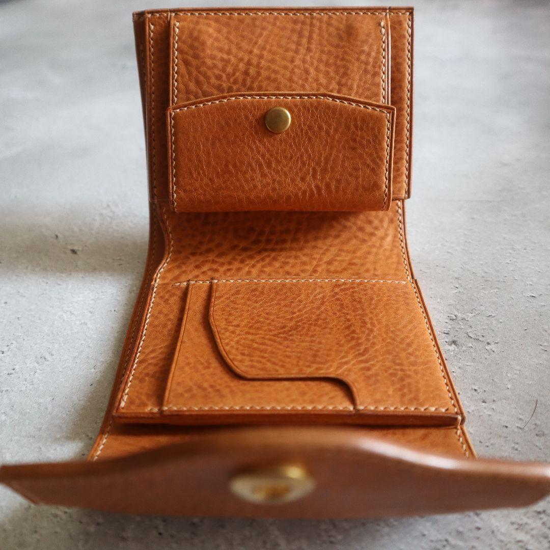 【即納品】オコシ金具の三つ折り財布　Rondine　フルハンドメイド