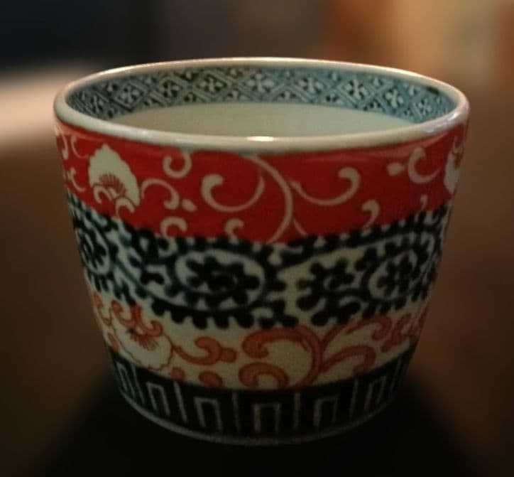 【古伊万里】蛸唐草　色絵　蕎麦猪口　二重角福　江戸時代