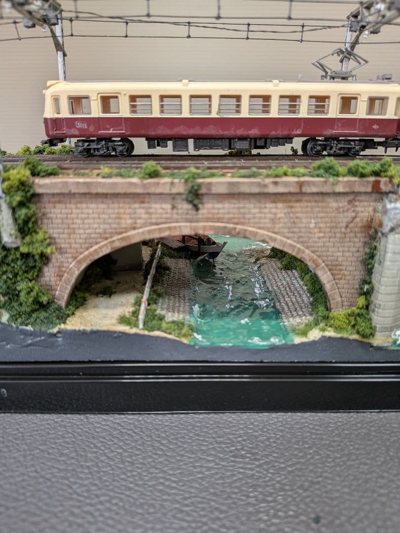 No.66鉄道Nゲージジオラマ車両、漁船、フィギュア付き
