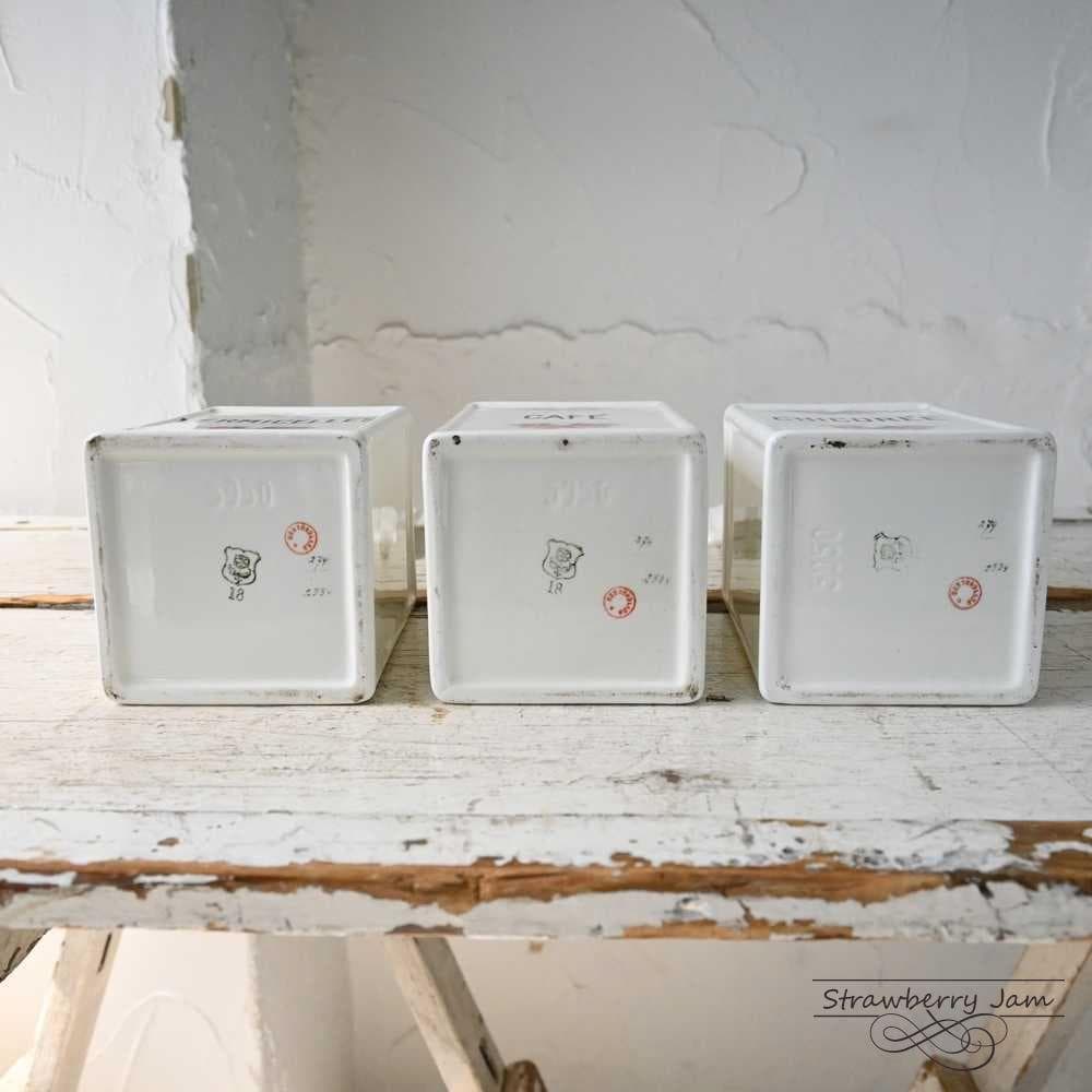 ICO-137 ドイツアンティーク マックスローズラー キャニスターセット 収納