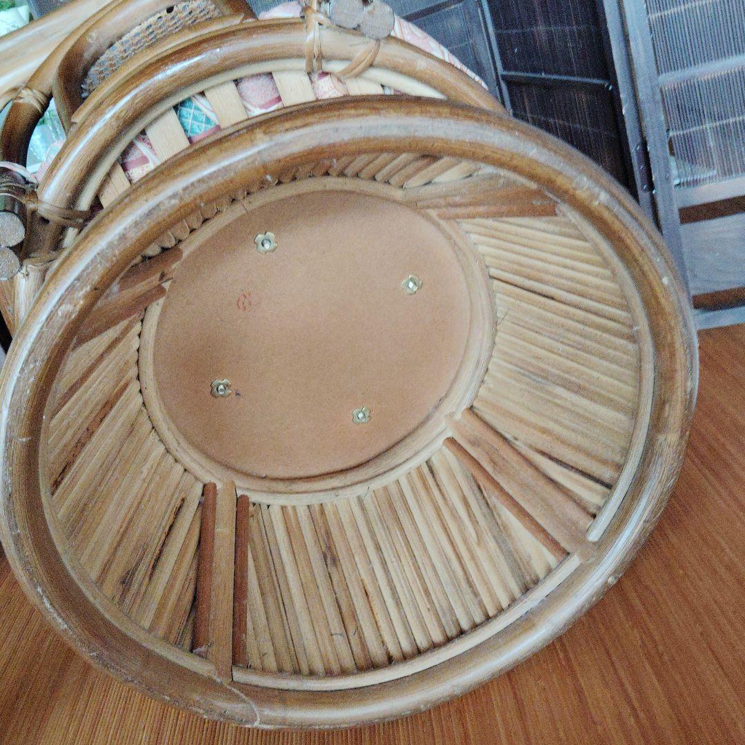 回転籐椅子