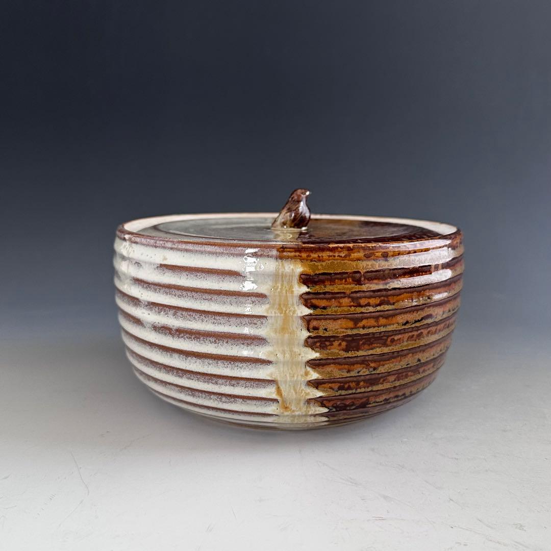 茶道具　高取　鳥籠　水指　亀井楽山　共箱　茶会　稽古　陶芸　工芸品