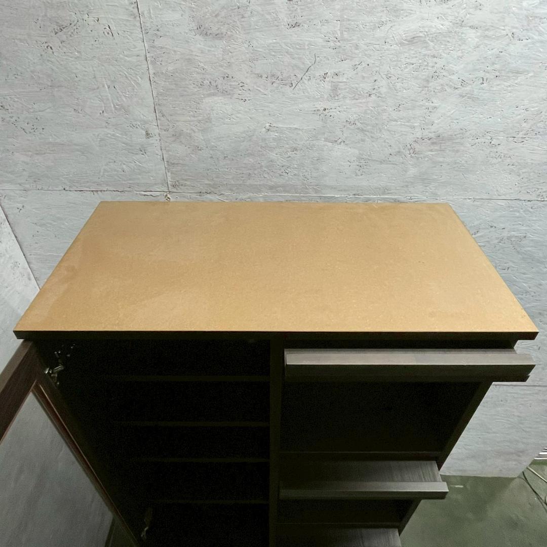 ニトリ フラップ扉 本棚 収納家具 ブラウン 送料込み 収納 Y2943