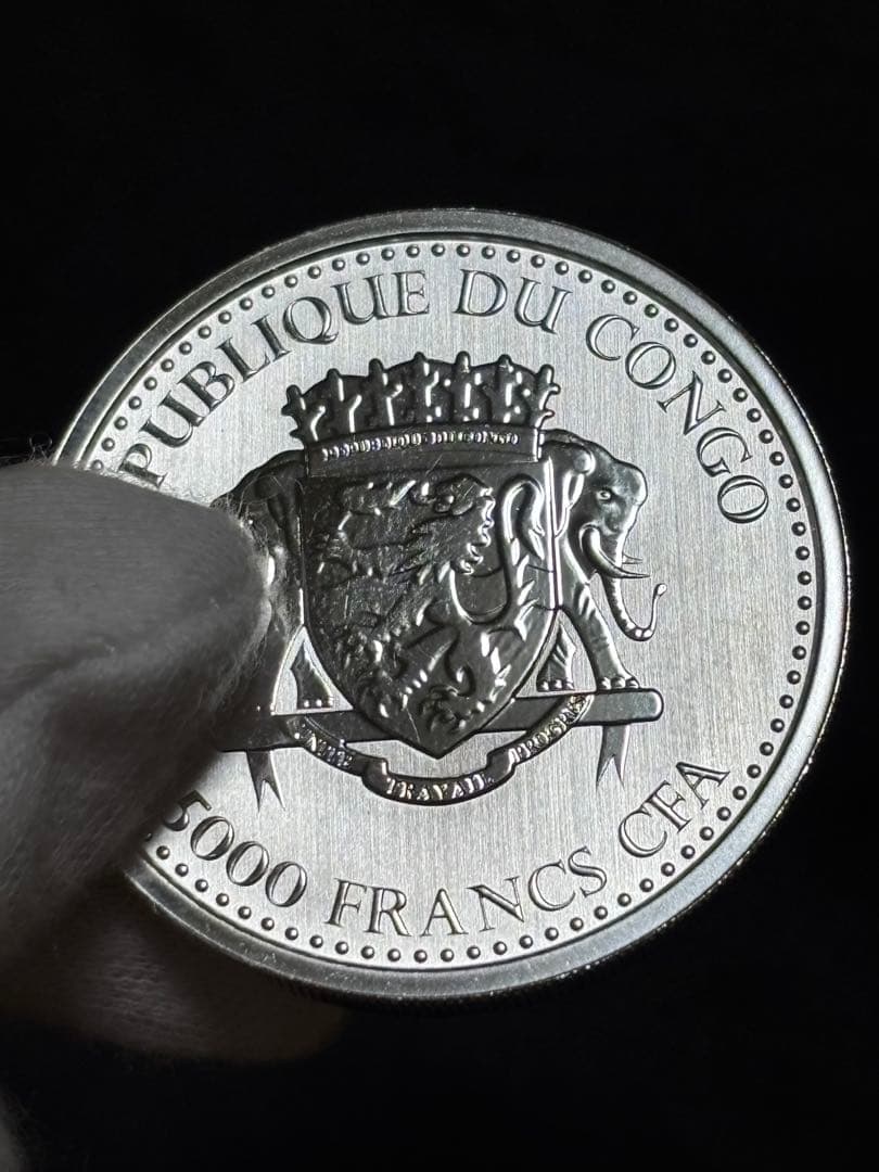 純銀99.9% 1オンス銀貨 2020年 コンゴ共和国「シルバーバックゴリラ」